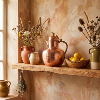 Heavy Duty Solid Copper Jug With Brass Handle, 4 of 8