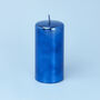 Blue Glass Effect Candles By G Decor, thumbnail 7 of 8