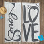 Personalised Love Towel Throw 30th Birthday Gift, thumbnail 1 of 10