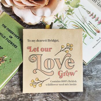Let Our Love Grow Personalised Seed Packet, 3 of 3
