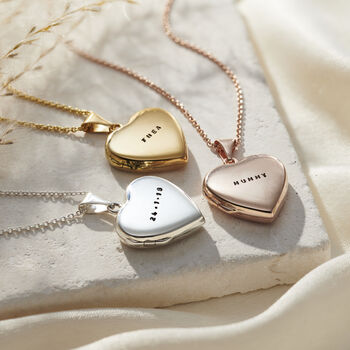 Personalised Heart Locket Necklace, 2 of 9