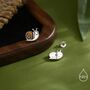 Sterling Silver Enamel Snail Stud Earrings, thumbnail 5 of 12