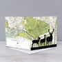 Deer Silhouette Over Bushy Park Greetings Card, thumbnail 2 of 2