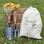 Trowel And Fork Set In Personalised Floral Gift Bag, thumbnail 1 of 3