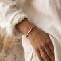 Solitaire Diamond Bangle Silver Non Tarnish Waterproof, thumbnail 4 of 8