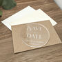 Personalised Acrylic Minimal Save The Date Hanging, thumbnail 2 of 5
