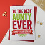 Best Aunty, Aunt, Auntie Christmas Card, thumbnail 3 of 3