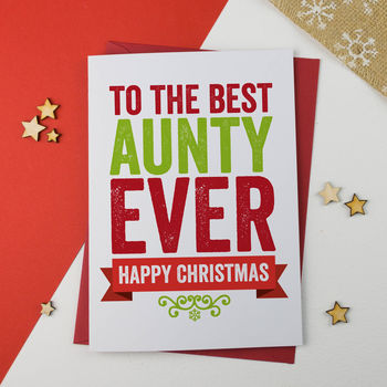 Best Aunty, Aunt, Auntie Christmas Card, 3 of 3