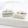 Personalised Mens Silver Cufflinks, thumbnail 6 of 9