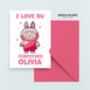 Cute Personalised Labubu Inspired Valentines Card, thumbnail 6 of 6