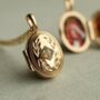 French Oval Vermeil Personalized Locket Necklace, thumbnail 1 of 8