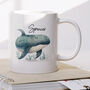 Personalised Name Painted Whale Office Gift Mug, thumbnail 1 of 4
