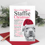 Christmas Card For Staffie Dog Lovers, thumbnail 1 of 4