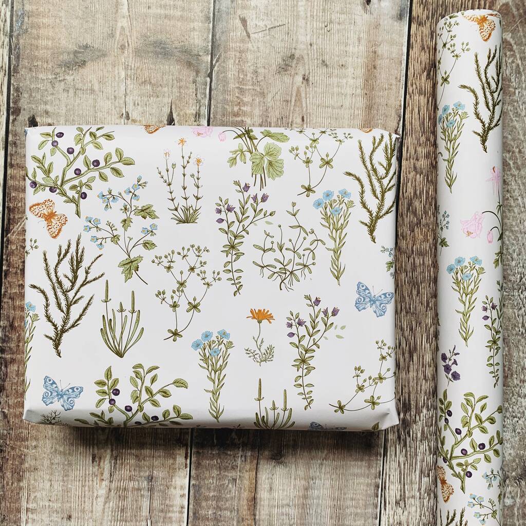 Wild Flower Wrapping Paper Recyclable, 1 of 4