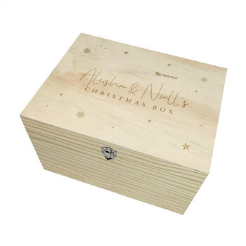 Personalised Couples Christmas Eve Box Five Sizes, 7 of 8