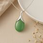 Personalised Sterling Silver Jade Necklace, thumbnail 4 of 10
