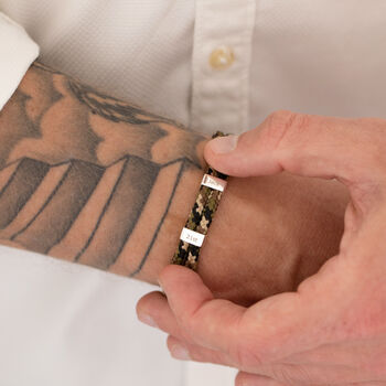 Personalised Men's Cord Story Charm Bracelet, 4 of 7