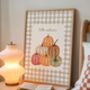 Hello Autumn Cosy Gingham Print, thumbnail 2 of 3