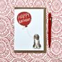 Personalised Bearded Collie Birthday Card, thumbnail 3 of 4