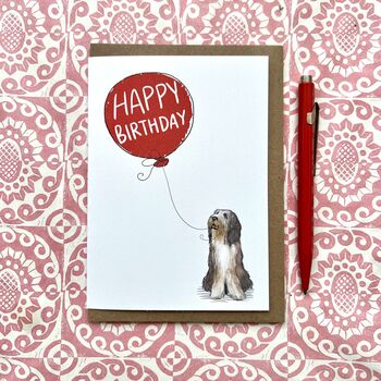 Personalised Bearded Collie Birthday Card, 3 of 4