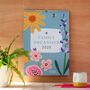 Family Organiser 2025 Wall Calendar Flower Design A3, thumbnail 1 of 6