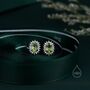 Genuine Peridot Green Crystal Stud Earrings, thumbnail 4 of 12