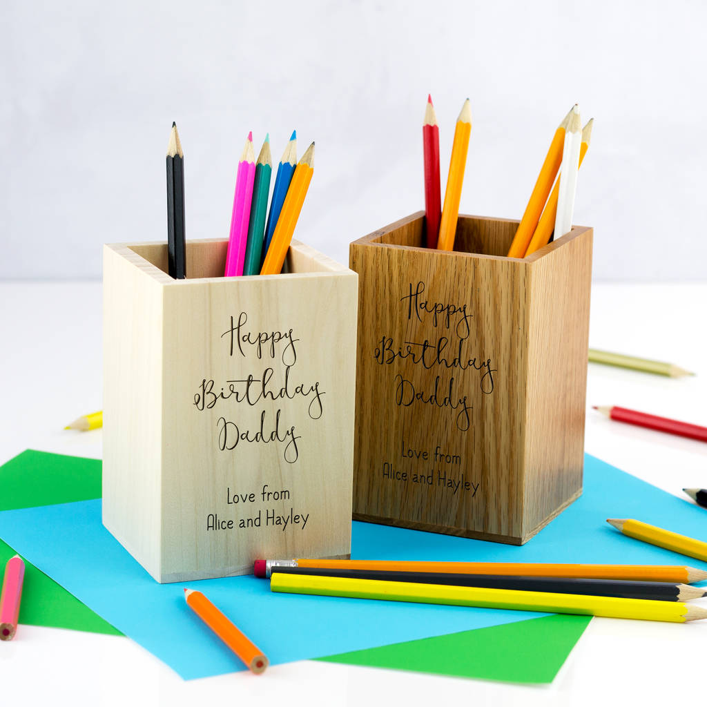 Personalised Happy Birthday Pen Pot By Mirrorin