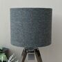 Enid Roan Blue Tweed Floral Lined Lampshades, thumbnail 6 of 10