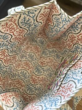 Tote Bag, Beach Bag, Block Print Indian Handbag, Multicolour, 6 of 13