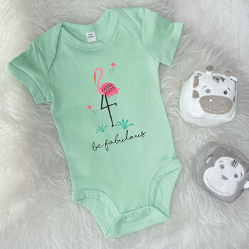 Flamingo Be Fabulous Jungle Babygrow, 2 of 7