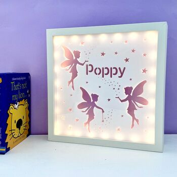 Personalised Fairies Night Light Box Light, 2 of 6