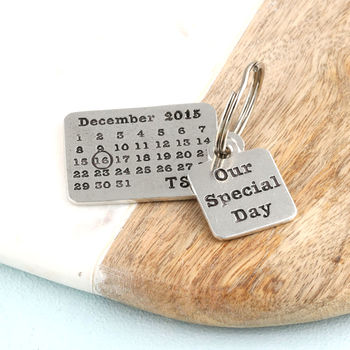 Anniversary Gift Special Day Calendar Keyring, 5 of 7