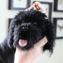 Personalised Crocheted Dog Head Bag Charm Keyring, thumbnail 7 of 12