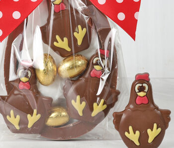 Milk Chocolate Chicken Easter Egg. Perfect Easter Gift With Mini Easter Eggs For Children, 2 of 3