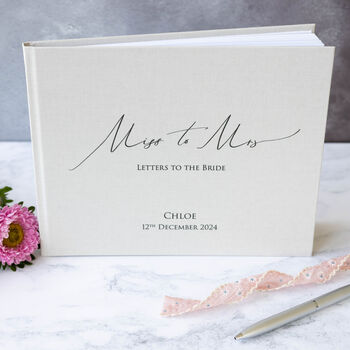 Personalised 'Miss To Mrs' Guest Book, 2 of 4