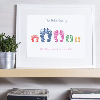 Small Personalised Family Foot Print, 2 of 7