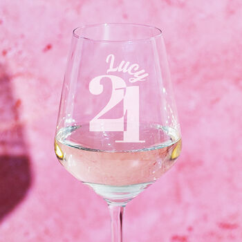 21st Birthday Personalised Glass, 2 of 9