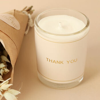 Thank You Mini Candle And Dried Flower Posy Gift, 2 of 5