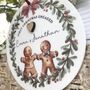 Personalised First Christmas Engaged Acrylic Decoration 2024, thumbnail 2 of 3