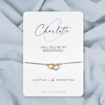Will You Be My Bridesmaid Personalised Bridal Proposal Bracelet, 2 of 12