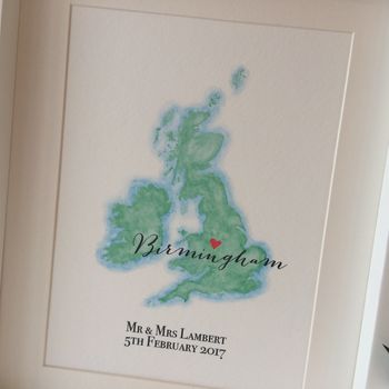 Personalised Wedding Map Print, 2 of 2