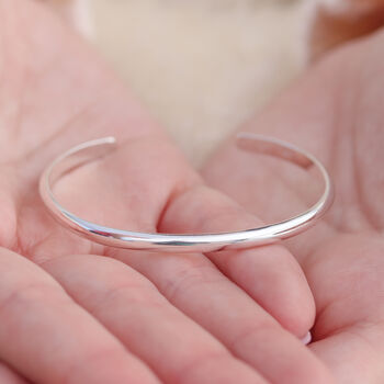 Wide Matte Cuff In Sterling Silver, 9 of 11