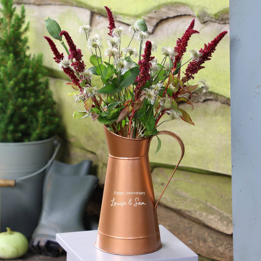 Personalised 7th Anniversary Copper Pitcher Jug Gift, 1 of 10