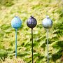 Recycled Iron Poppy Seed Head Garden Stake Decoration, thumbnail 1 of 12