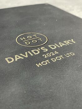 Personalised Leather 2024 Diary Notebook, 6 of 6