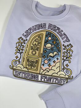 Escaping Reality, Entering Fantasy Embroidered Sweatshirt, 4 of 4
