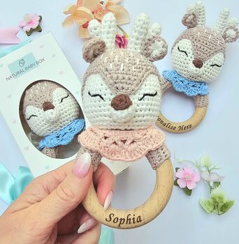 Personalised Soft And Sweet Handmade Baby Rattle, 2 of 11