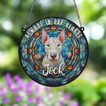 English Bull Terrier Memorial Suncatcher, 6 of 6