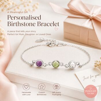 Personalise Create Your Own Family Birthstones Bracelet, 9 of 11