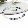 Lapis Lazuli And Sterling Silver Bracelet, September Birthstone Jewellery, thumbnail 1 of 2